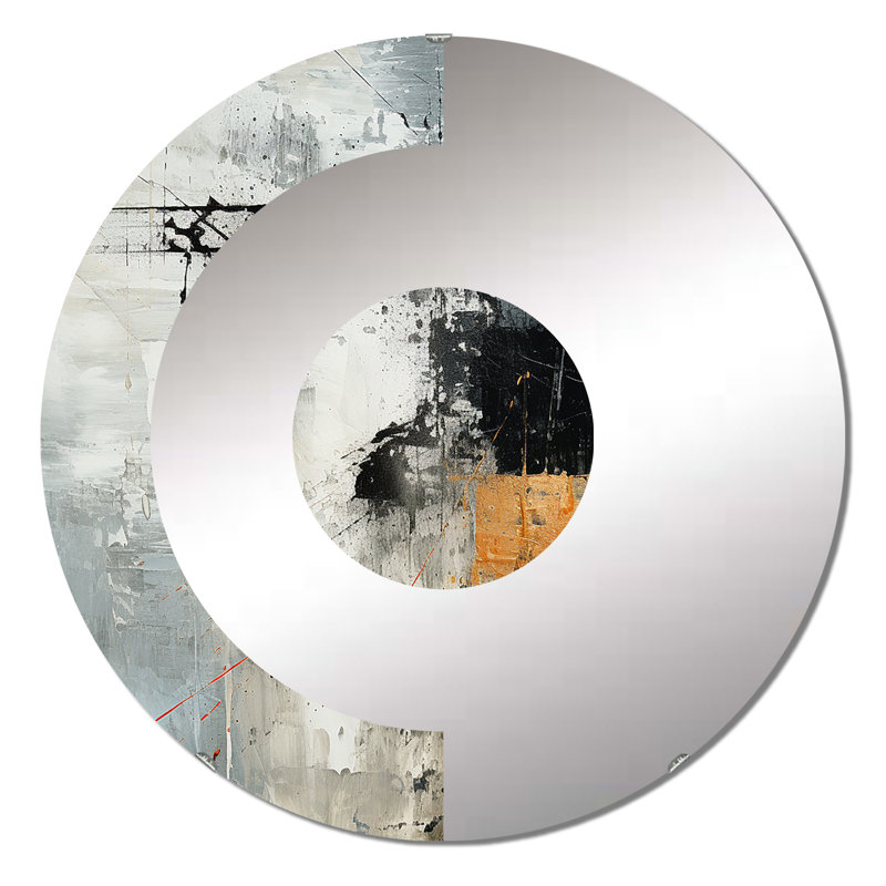Pacifica - Miroir mural demi-cercle, 31,4 po x 31,4 po