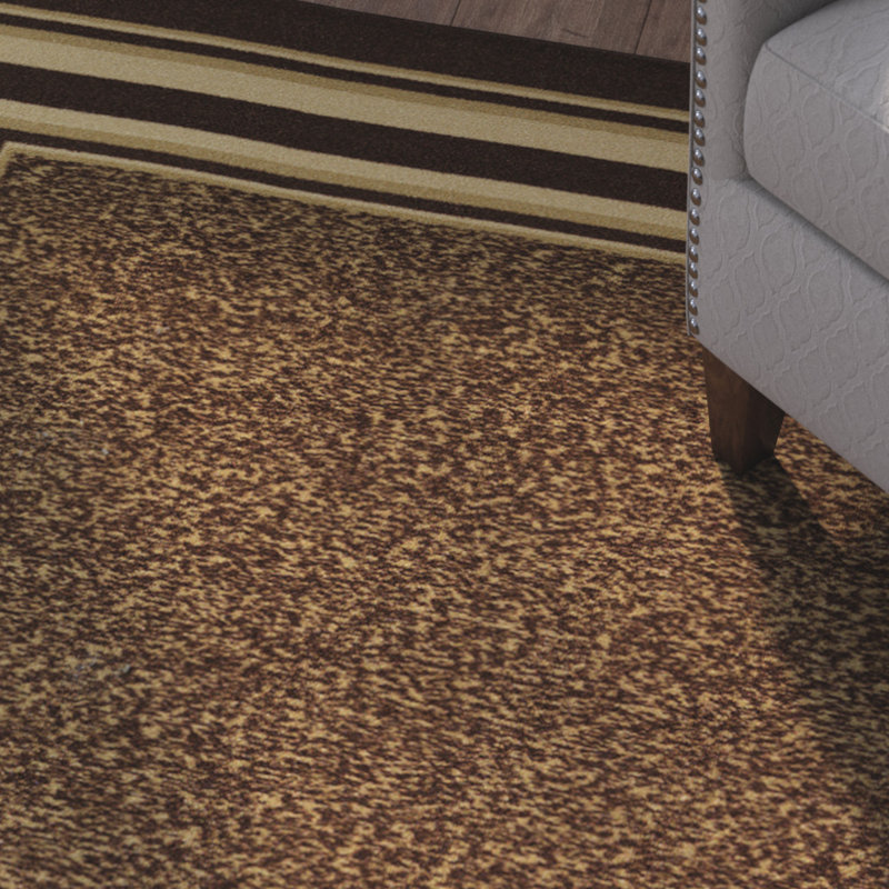 Non-Slip Bordered Area Rug For Living Room, Hallway, Entryway Rug, Rectangle 5'  x 6'6" 