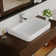 Reno 23" W x 18" D Rectangular Vitreous China Semi-Recessed Vessel Bathroom Sink with Three Overflow