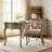 Retro Rectangular Gray Distressed Solid Wood Desk-35072652