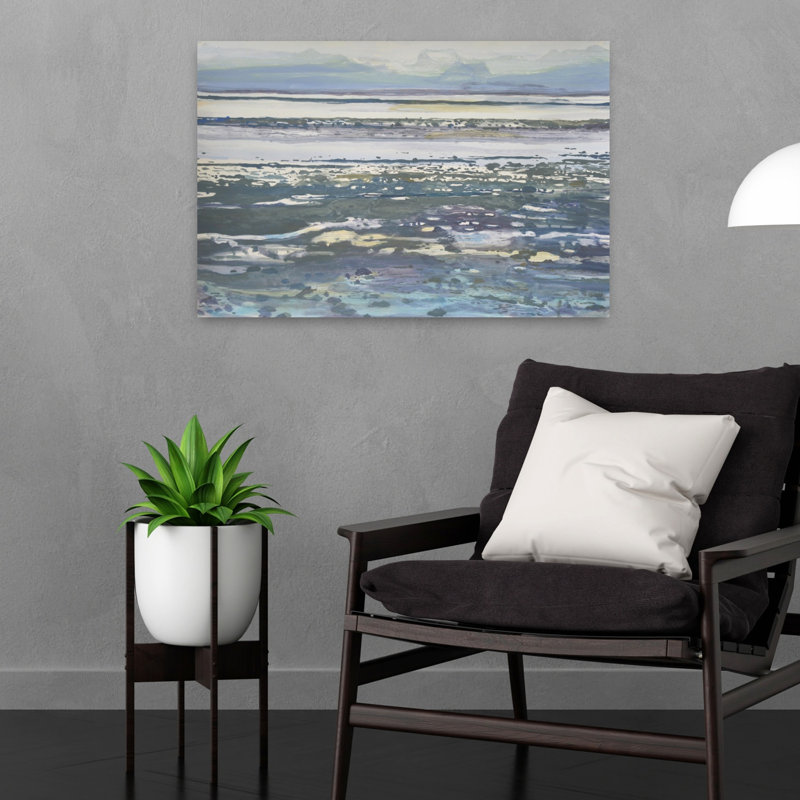 Art mural abstrait Tranquil Tidal Flats, H 16 po x l 24 po