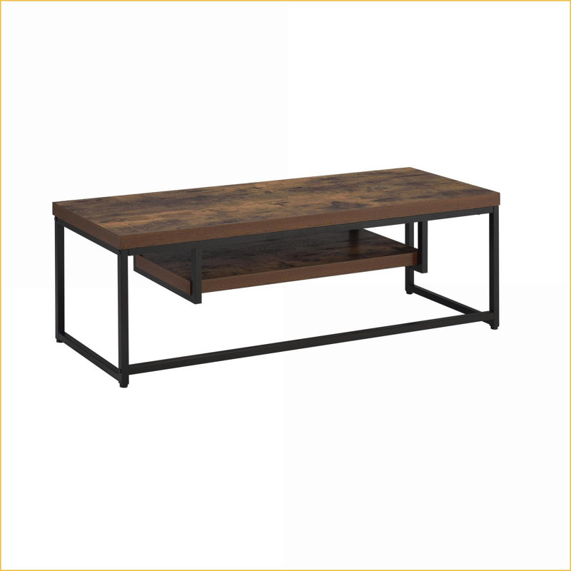 TV Furniture | Weathered Oak &amp; Black Metal TV Stand with Storage | Fits Up to 50” TVs | Black,Oak | TV Size Ranges 40-49 inches