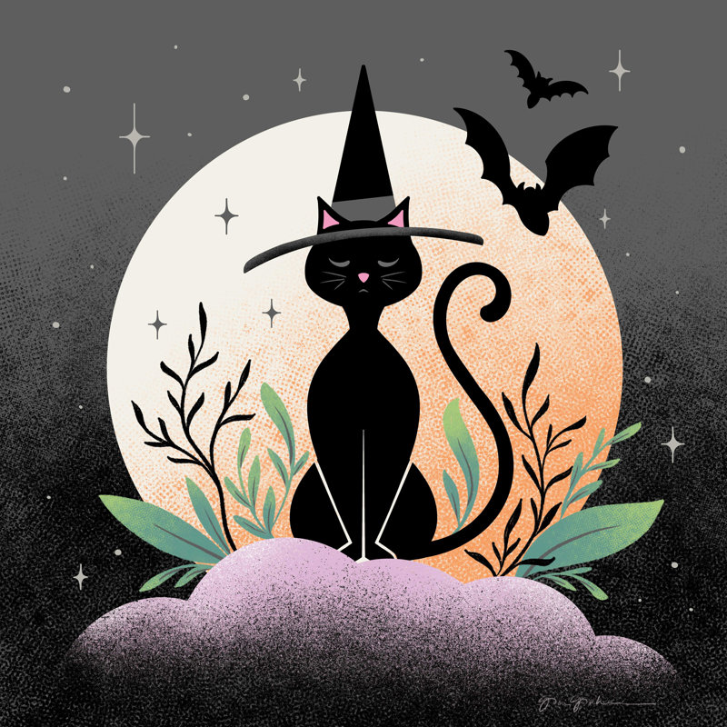 «Hocus Pocus II» par Gia Graham, reproduction sur toile tendue, H 12 po x l 12 po