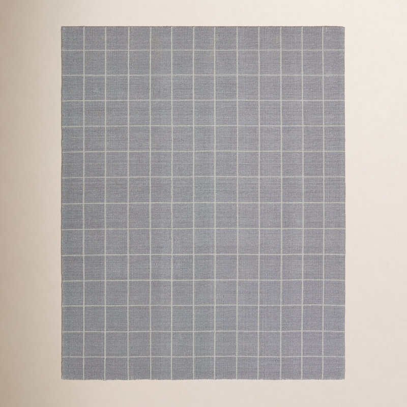 Oxford Striped Area Rug in Silver/Gray, Rectangle 10' x 14'