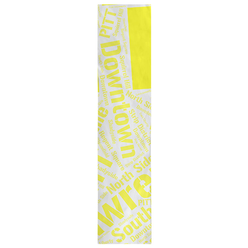 Chemin de table blendtable en coton, 90 po x 16 po, Jaune, Pittsburgh