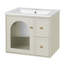 Ensemble de meuble-lavabo mural 24 po pour petit espace, armoire de salle de bain avec lavabo en céramique, 2 tiroirs et 1 porte à fermeture en douceur-1956214570