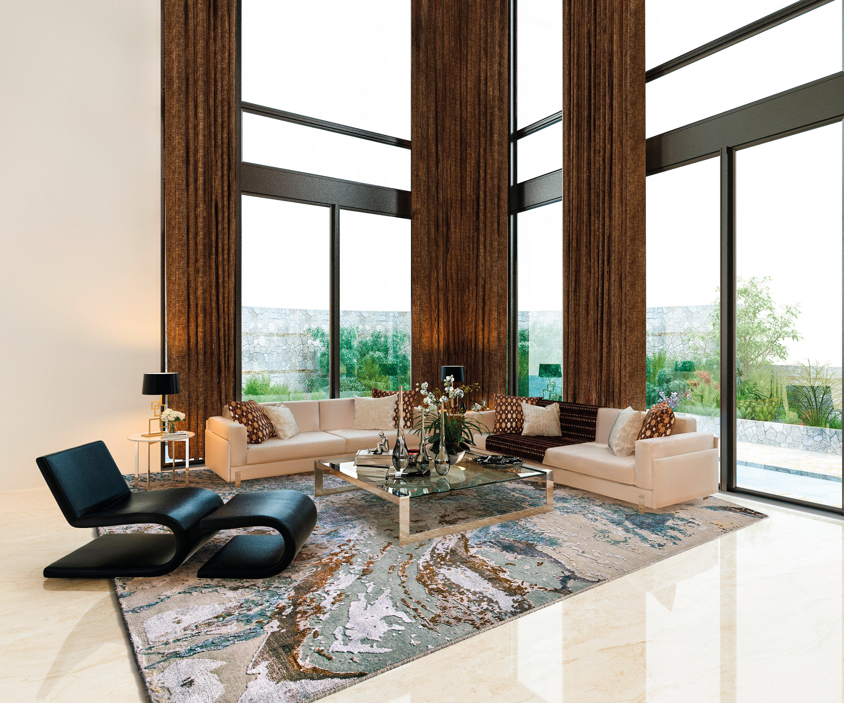Williston Forge Angjelin Abstract Flat Weave Area Rug | Wayfair.co.uk