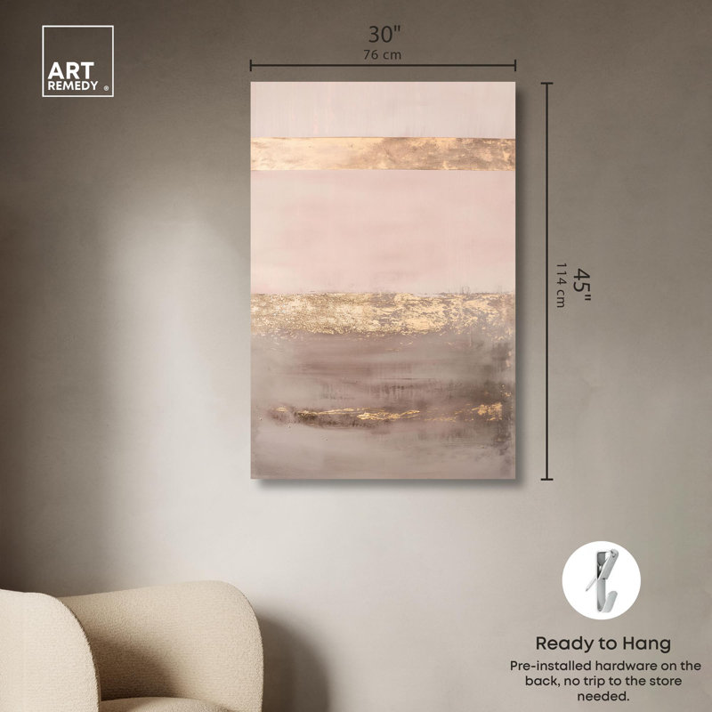 Modern Luxury 45" x 30" Canvas Boho Abstract Art