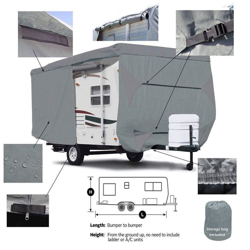 4-Layers RV Cover by Seamander, 108.00" H x 105.00" W x 324.00" D