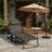 Black Outdoor Folding Sun Lounger, 5-Position Adjustable Sunbathing Chair With Handle, Side Pockets, And Detachable Pillow. Suitable For Gardens, Beaches, Pools, And Camping.-188698115