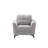 Carlotta 39"W Light Gray Woven Fabric Chair-585609828