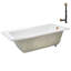 66'' x 34'' Acrylic Soaking Drop-In Bathtub, Drain Included-97545273