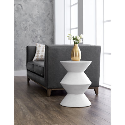 Shanta Concrete Top End Table