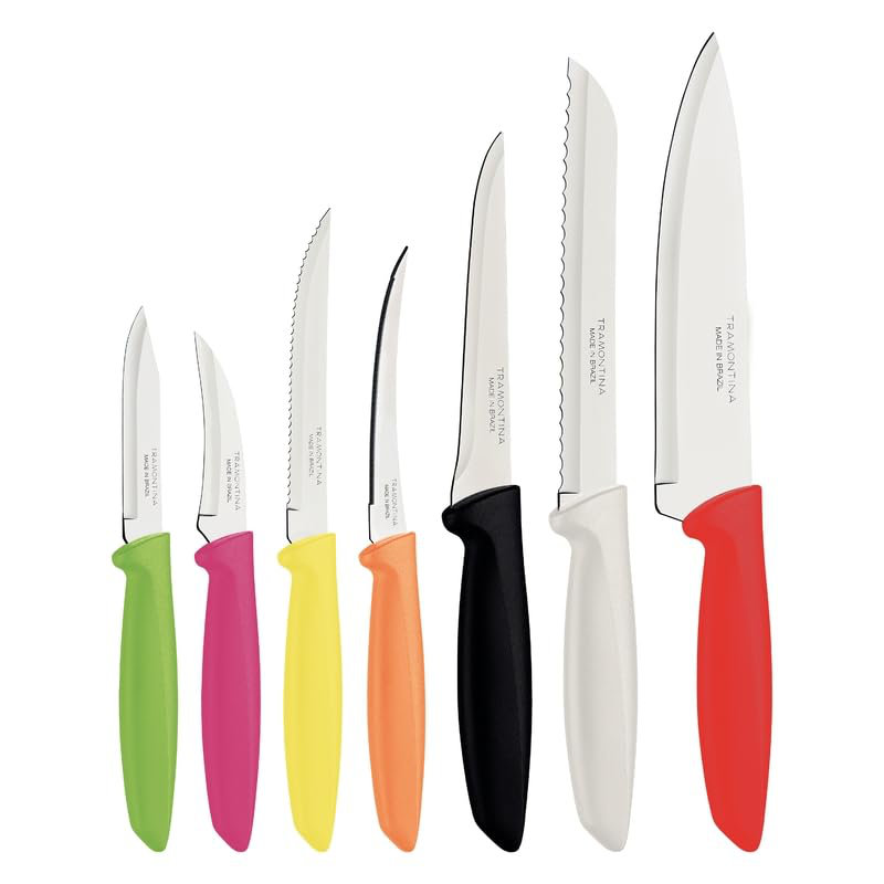 Tramontina 7 Pc Knife Set - Assorted Colours - Plenus