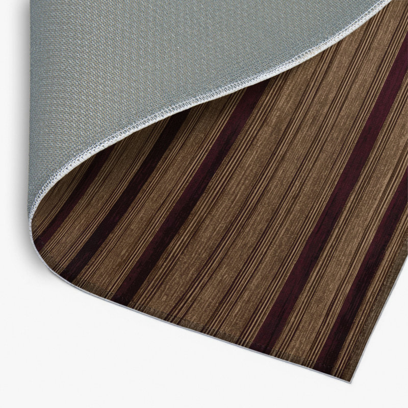 Tapis intérieur / extérieur brun HorizontalStripes, Rectangulaire 2 pi x 3 pi