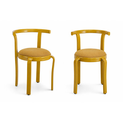 Ensemble 2 pièces de chaise de salle à manger Dopamine avec cadre brillant