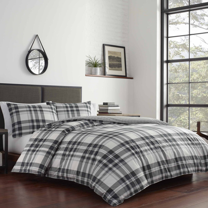 King White Cotton Reversible Comforter and Sham Set