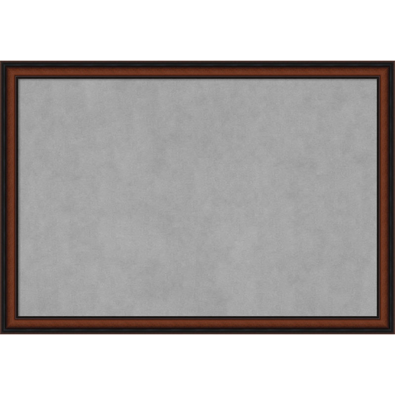 Tableau magnétique encadré étroit noyer de Chypre, H 27 po x l 39 po