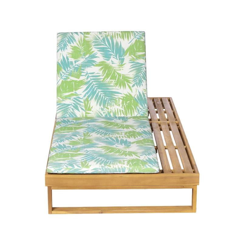 Adjustable Patio Chaise Lounges, Teak Acacia Wood, Modern Poolside