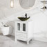 24" Freestanding Single Bathroom Vanity Combo with Vessel Sink, Faucet and Pop Up Drain