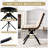 Contemporary Armless Velvet Swivel Bubble Dining Chair with Arc Metal Frame-1719323520-1719323521