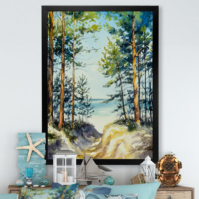 «Pine Forest Trees on High Dunes», reproduction d'art sur toile