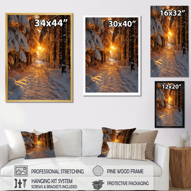 Benboe Alaska Silent Winter II, reproduction d'art sur toile, H 40 po x l 30 po x P 1,5 po, Toile tendue