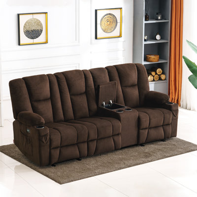 Mcombo Power Reclining Sofa with Massage USB Ports