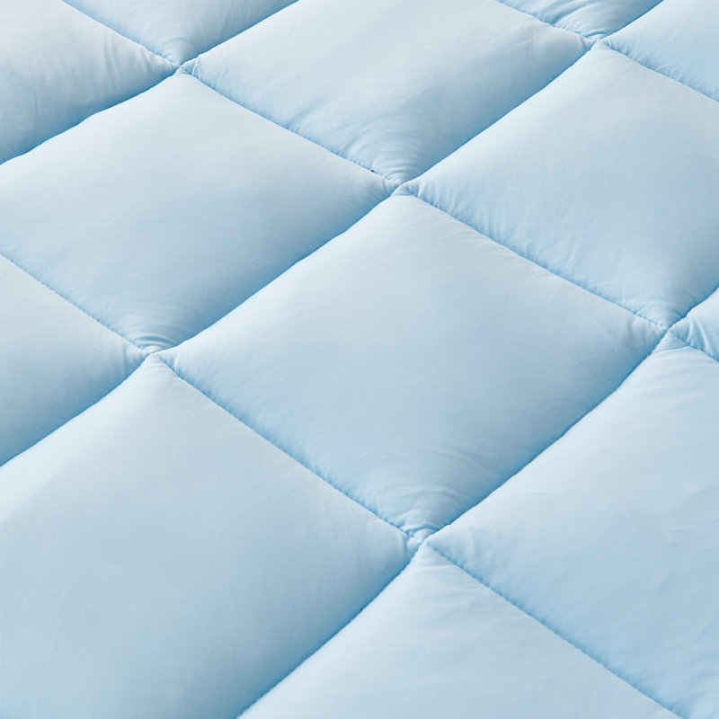 Plush, Soft Cooling 2" Mattress Topper, Full / Double, Light Blue