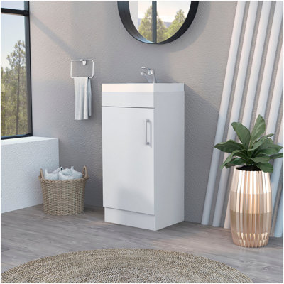 Lavabo à 1 porte blanc