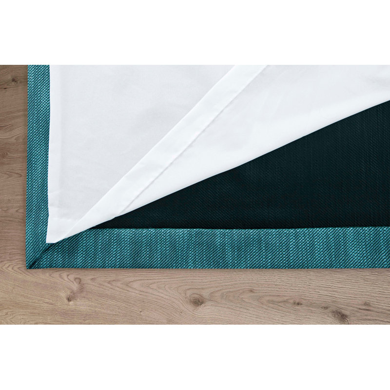 Gardunio Blackout EYELET/RINGTOP Curtain Pair, 114 x 137 cm, Teal