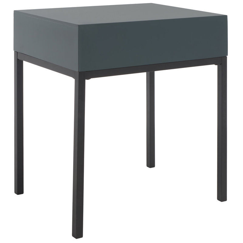 Evangelyne Solid Wood End Table with Storage