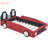 Red Twin Size Bed With Race Car-shaped Construction And Wheels, Relaxing Wheels In Red, Ensuring A Good Night's Sleep-1806800143