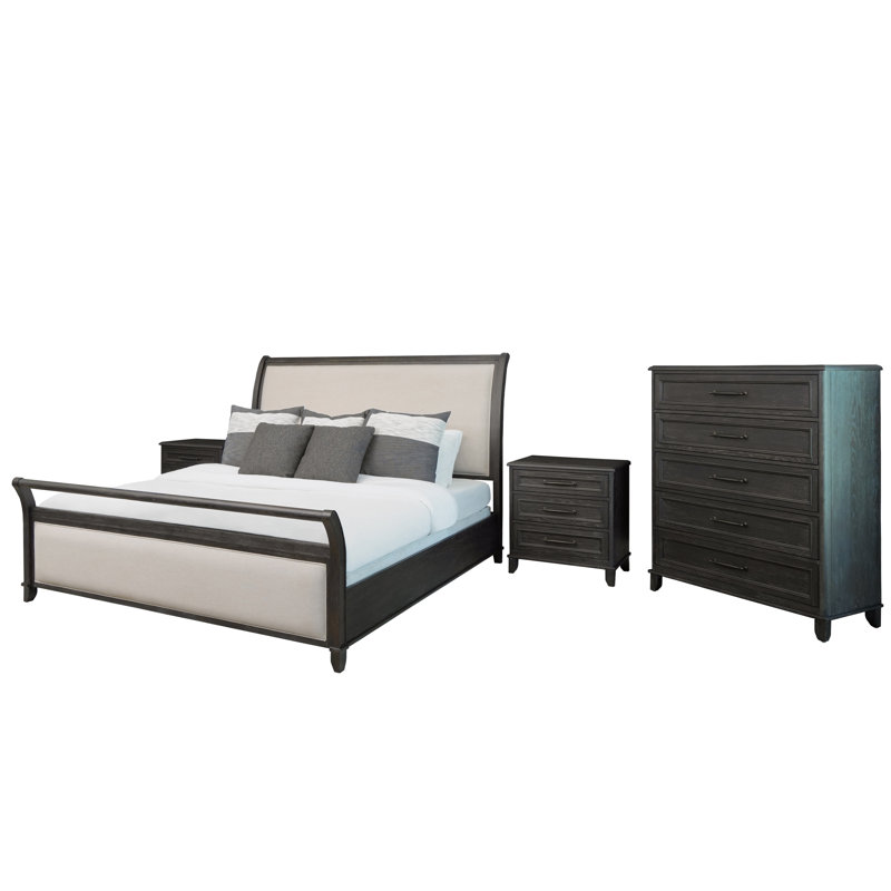 Hammie Solid Wood Piece Bedroom Set, King