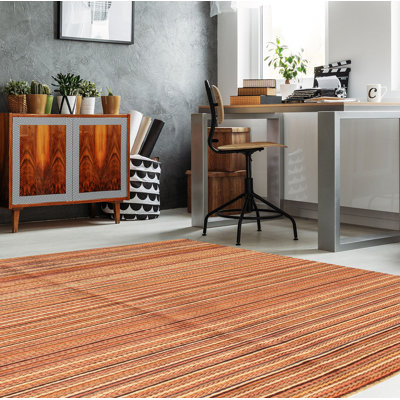Aert One-of-a-Kind 5'7" X 8'3" 2010s Wool Area Rug in Dark Copper