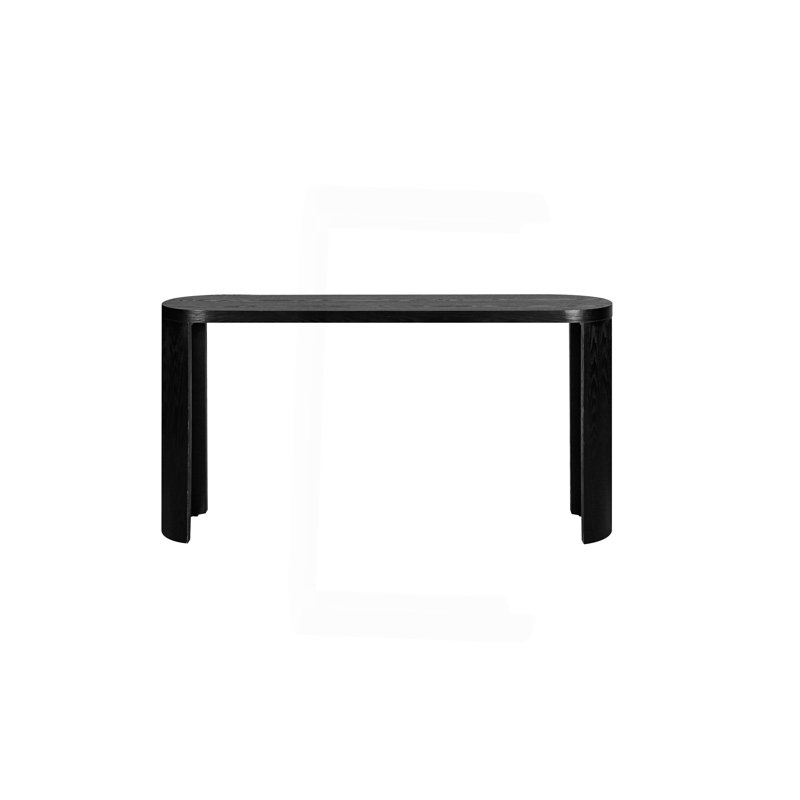 Sturdy And Stylish Console Table With Versatile Leg Installation And Ample Display Space, Black