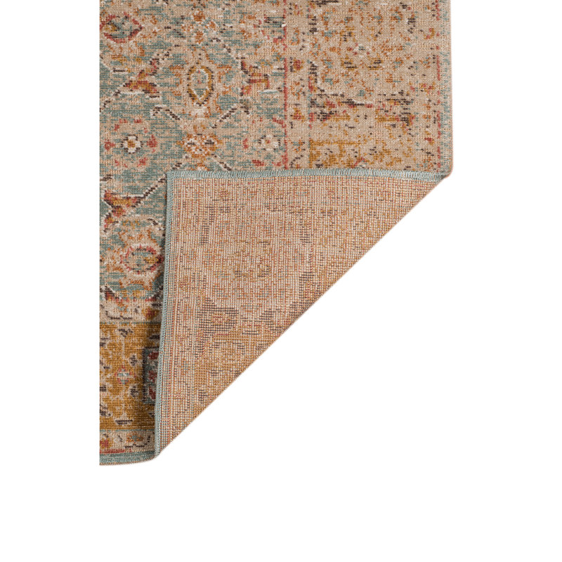 Tapis d'intérieur rétro à tissage plat Botolphus, Rectangle 5 pi 7 po x 7 pi 6 po