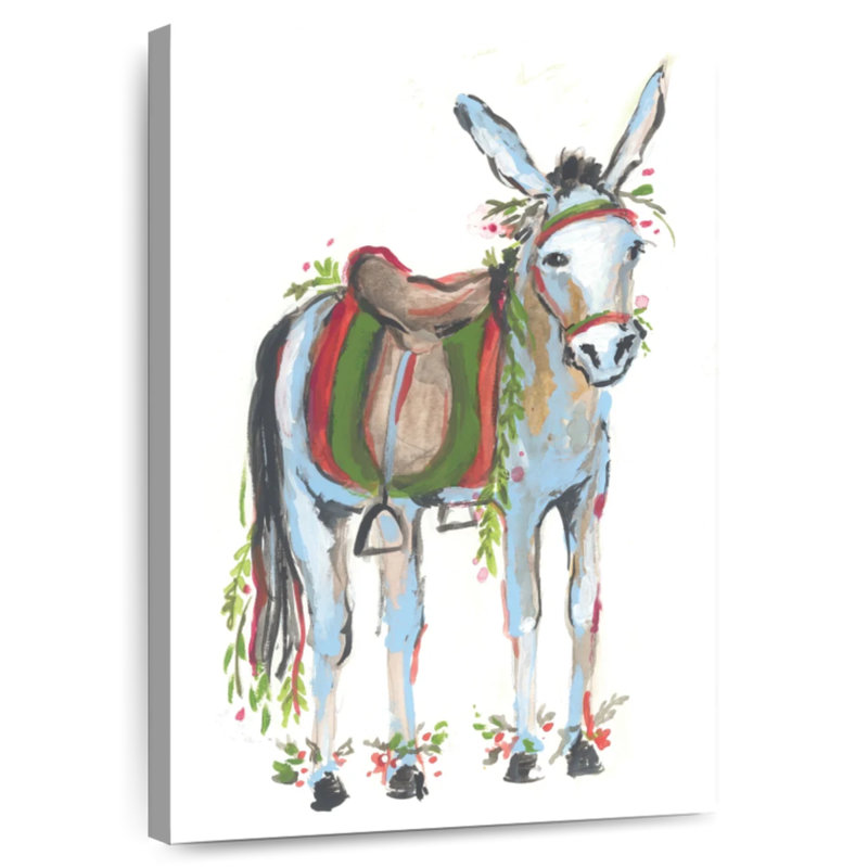 Brampt Christmas Donkey I, 12" H x 8" W
