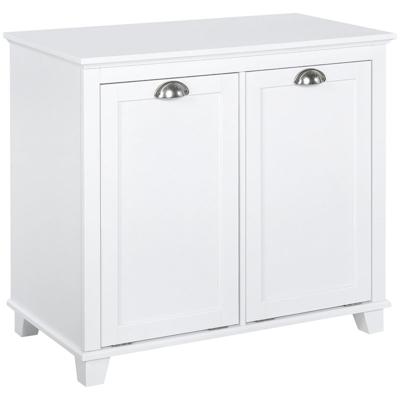 Tilt-Out Laundry Sorter Bathroom Cabinet