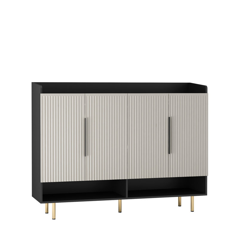 Sideboard Shoe Cabinet with 4 Doors,for Entryway,Living Room,and Bedroom Storage