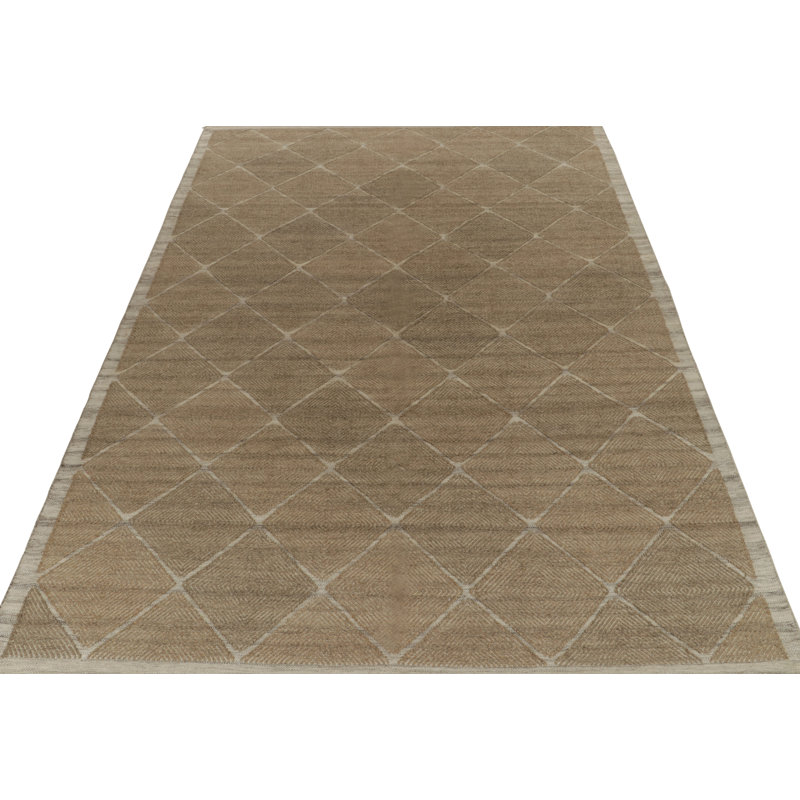 Scandinavian Wool Geometric Area Rug, Rectangle 10' x 14'
