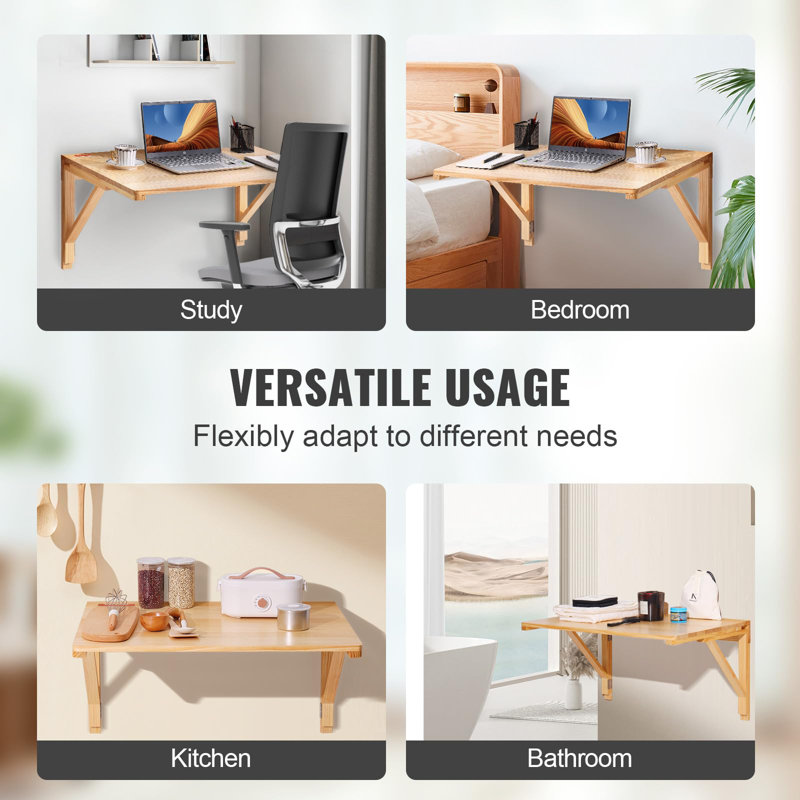 Wall Mounted Folding Table, Floating Desk For Dining
