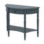 Console en bois massif demi-lune avec tiroir - Table d'appoint avec rangement-122653143