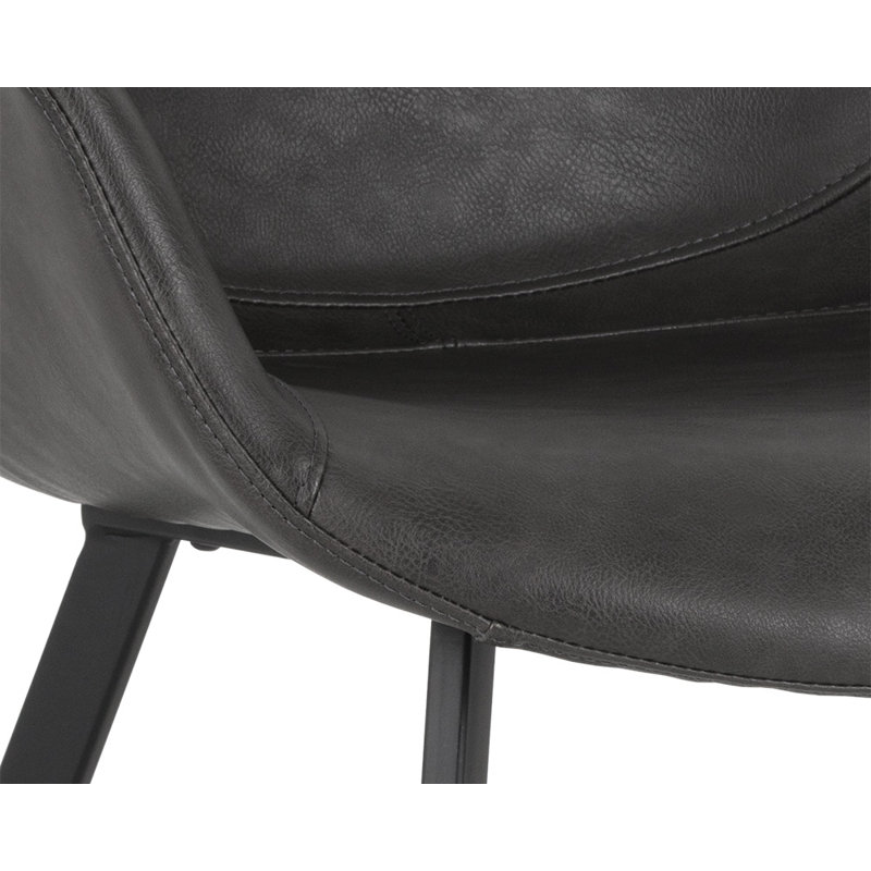 Mason Lounge Chair, Town Gray Faux Leather