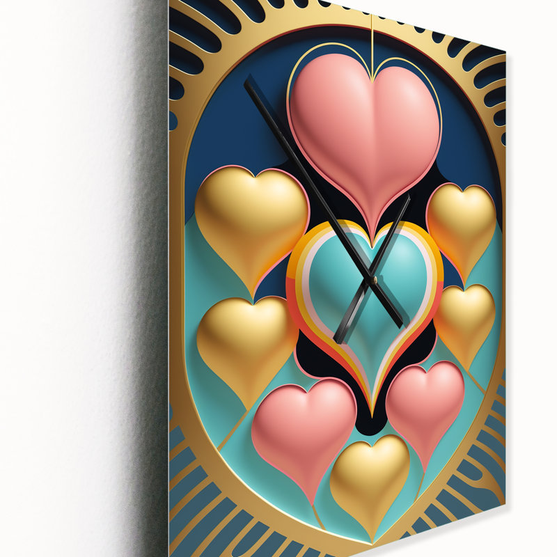 Jeremyah - Horloge murale abstraite romantique, Moyen