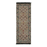Rug & Kilim’S Classic Runner In Blue, Green And Red Floral Patterns