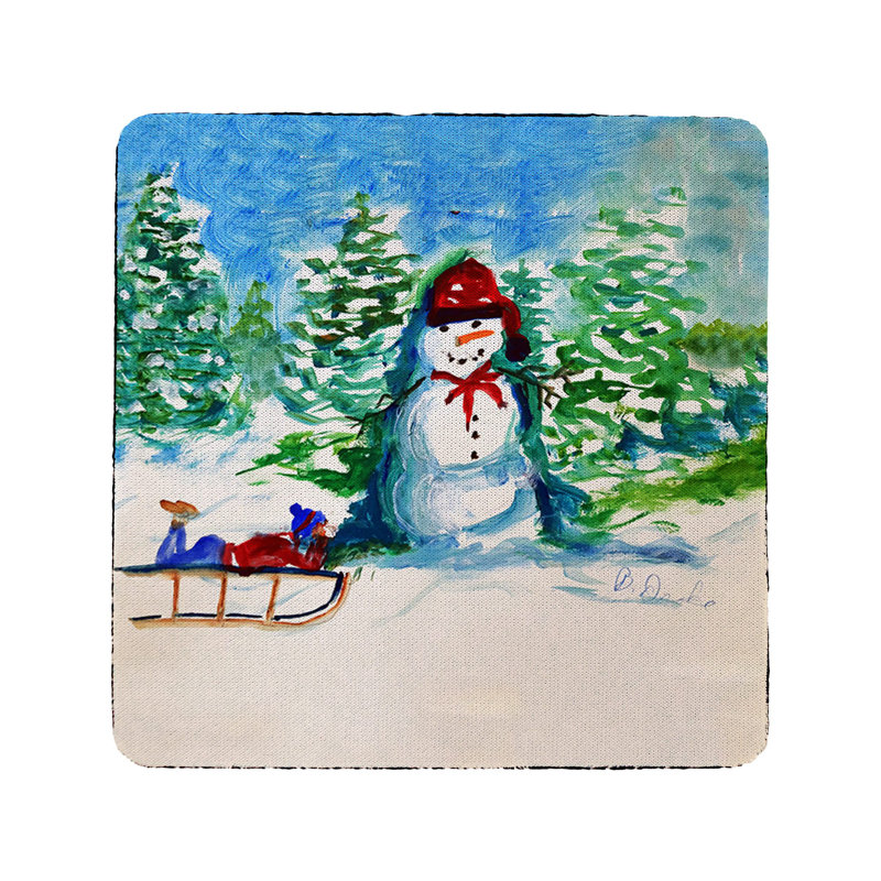 Polyester Square 4 Piece Coaster Set