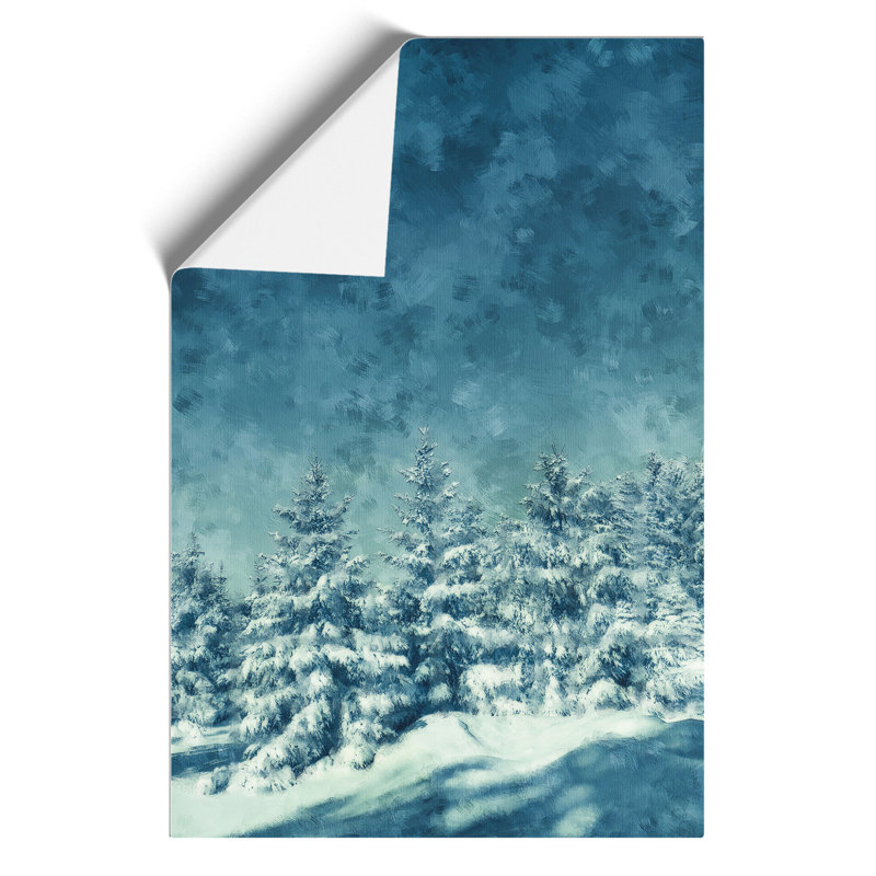 Winter Forest Painting - Frameless Print, 30cm H x 21cm W x 0.1cm D