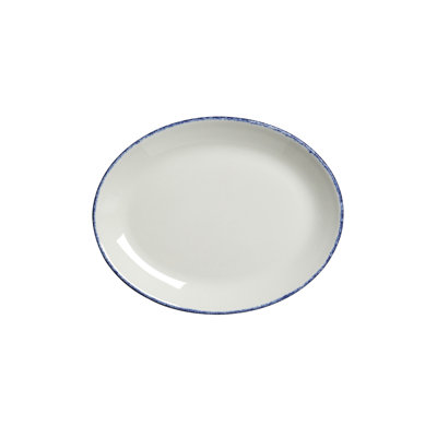 Plater ovale coupé bleu