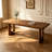 Warm Oak Rectangular Solid Trestle Dining Table-367397755